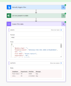 Power automate list rows present in a table filter query contains ...